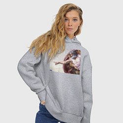 Толстовка оверсайз женская Искусство, цвет: меланж — фото 2