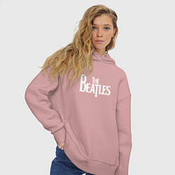 Толстовка оверсайз женская The Beatles, цвет: пыльно-розовый — фото 2