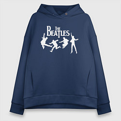 Толстовка оверсайз женская The Beatles, цвет: тёмно-синий