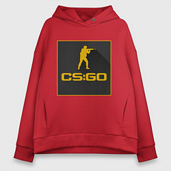 Толстовка оверсайз женская CS GO Z, цвет: красный