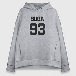 Толстовка оверсайз женская BTS - Suga 93, цвет: меланж