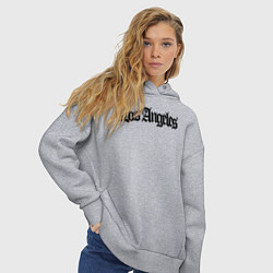 Толстовка оверсайз женская Los Angeles, цвет: меланж — фото 2