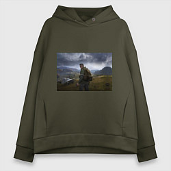 Толстовка оверсайз женская DAYZ POSTER ДЕЙЗИ ПОСТЕР Z, цвет: хаки