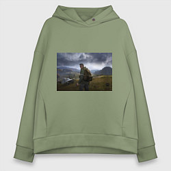 Толстовка оверсайз женская DAYZ POSTER ДЕЙЗИ ПОСТЕР Z, цвет: авокадо