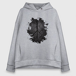 Толстовка оверсайз женская BLOODBORNE HUNTER SYMBOL, цвет: меланж