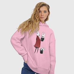 Толстовка оверсайз женская Хорнет и рыцари, цвет: светло-розовый — фото 2