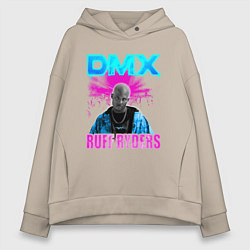 Женское худи оверсайз DMX NEON ЛЕГЕНДА РЭПА