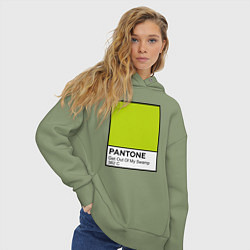 Толстовка оверсайз женская Shrek: Pantone Color, цвет: авокадо — фото 2