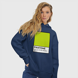 Толстовка оверсайз женская Shrek: Pantone Color, цвет: тёмно-синий — фото 2
