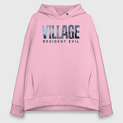 Толстовка оверсайз женская Resident Evil Village Хоррор, цвет: светло-розовый