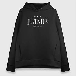 Толстовка оверсайз женская Juventus Tee est 1897 2021, цвет: черный