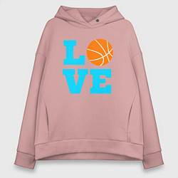 Женское худи оверсайз Love basketball