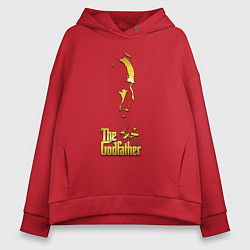 Толстовка оверсайз женская Крестный отец the godfather, цвет: красный