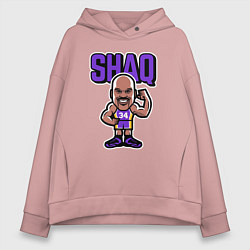 Толстовка оверсайз женская Shaq, цвет: пыльно-розовый