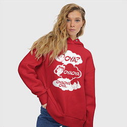 Толстовка оверсайз женская OYA? OYAOYA OYAOYAOYA, цвет: красный — фото 2