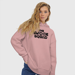 Толстовка оверсайз женская The Suicide Squad цвета пыльно-розовый — фото 2