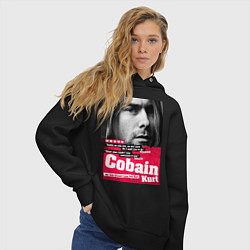 Толстовка оверсайз женская In memory of Kurt Cobain, цвет: черный — фото 2