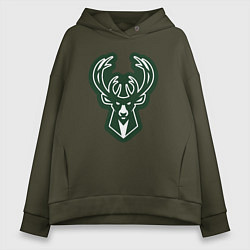 Толстовка оверсайз женская Bucks, цвет: хаки