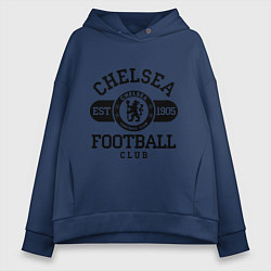 Толстовка оверсайз женская Chelsea Football Club, цвет: тёмно-синий
