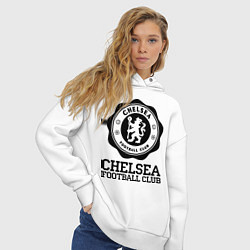 Толстовка оверсайз женская Chelsea FC: Emblem, цвет: белый — фото 2