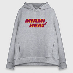 Толстовка оверсайз женская NBA - Miami Heat, цвет: меланж