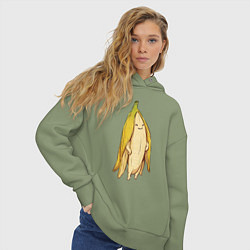 Толстовка оверсайз женская Банан, цвет: авокадо — фото 2