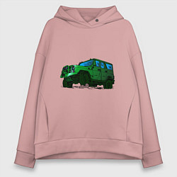 Толстовка оверсайз женская УАЗ Хантер I Hunter, цвет: пыльно-розовый