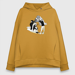 Толстовка оверсайз женская ONE PIECE Игра в прятки, цвет: горчичный
