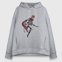 Толстовка оверсайз женская Тарталья в деле, цвет: меланж