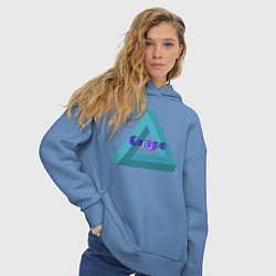 Толстовка оверсайз женская GRAPE MERCH, цвет: мягкое небо — фото 2