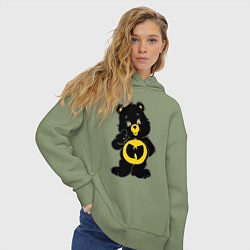 Толстовка оверсайз женская Wu-Tang Bear, цвет: авокадо — фото 2