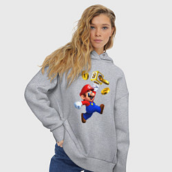 Толстовка оверсайз женская Mario cash, цвет: меланж — фото 2