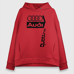 Толстовка оверсайз женская АудиAudi, цвет: красный