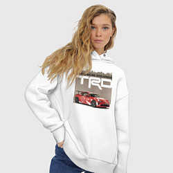 Толстовка оверсайз женская Toyota Racing Development, цвет: белый — фото 2