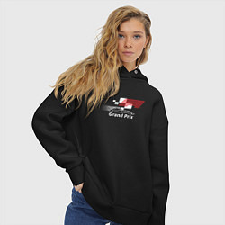 Толстовка оверсайз женская Формула 1 F1, цвет: черный — фото 2
