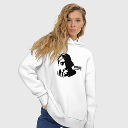 Толстовка оверсайз женская Тупак 2022, цвет: белый — фото 2
