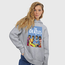 Толстовка оверсайз женская The Beatles - world legend!, цвет: меланж — фото 2