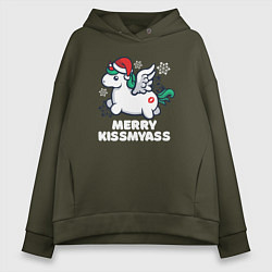 Женское худи оверсайз Merry Kissmyass Unicorn