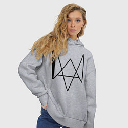 Толстовка оверсайз женская Watch Dogs, цвет: меланж — фото 2