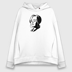 Толстовка оверсайз женская Аrt Adele, цвет: белый