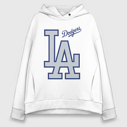 Толстовка оверсайз женская Los Angeles Dodgers - baseball team, цвет: белый