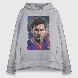 Женское худи оверсайз Lionel Messi - striker, Barcelona