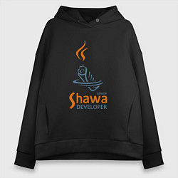 Толстовка оверсайз женская Senior Shawa Developer, цвет: черный