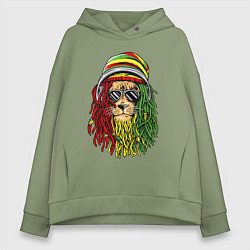 Женское худи оверсайз Rasta lioN