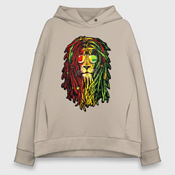 Толстовка оверсайз женская Jam lioN, цвет: миндальный