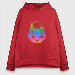 Толстовка оверсайз женская Stray: Gradient, цвет: красный