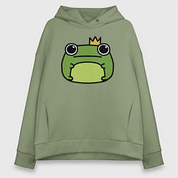 Толстовка оверсайз женская Frog Lucky король, цвет: авокадо