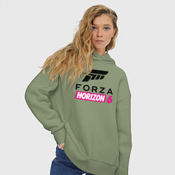 Толстовка оверсайз женская Forza Horizon 6 logo, цвет: авокадо — фото 2