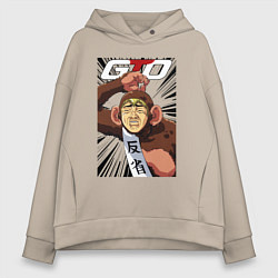 Толстовка оверсайз женская Onizuka gorilla, цвет: миндальный