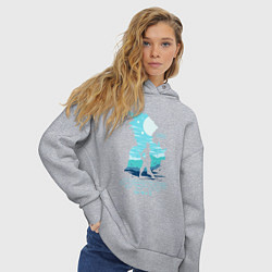 Толстовка оверсайз женская Клауд Страйф, цвет: меланж — фото 2